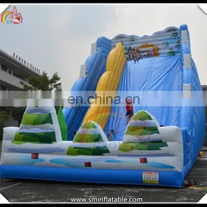 Inflatable Slide, Inflatable Blue Slide, High Funny Slide for Kids thumbnail-1