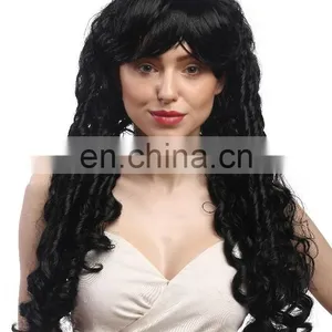 Halloween Party Long Black Lady Wig P-W197 thumbnail-4