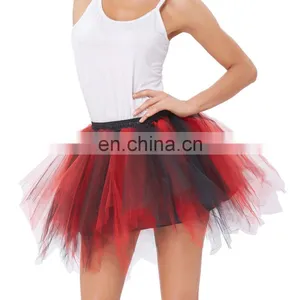 Kate Kasin Women's Soft Tulle Netting Red&Black Petticoat Crinoline Underskirt for Retro Vintage Dress KK000447-4 thumbnail-1