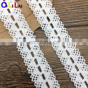OLCT1944 2.5cm Fashion African White Cotton Crochet Guipure Lace for Ladies Dress thumbnail-5
