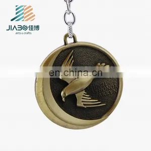 Wholesale Antique Custom Bird Logo Key Ring Metal thumbnail-4