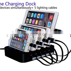 Hot Selling 2017 Amazon for Apple Smartphone 5 Port Usb Charging Station thumbnail-5