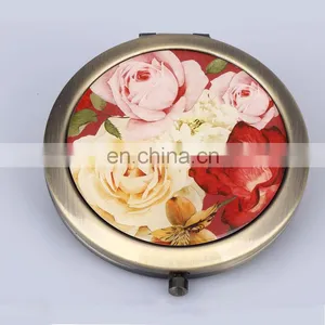 Christmas Gift High Quality Rose Gold Pocket Mirror Compact Mirror thumbnail-2