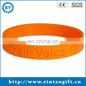 Cheaper Debossed and Filled Color Rubber Wristbands for Promotion Gift thumbnail-1