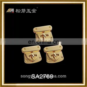 High-End Quality Bag And Luggage Metal Clasp, 18K Gold Plated Twist Lock, Metal Hand Bag End Clasp thumbnail-2