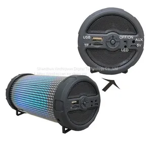 Portable Round Shape Wireless Speaker Mini Bluetooth Bazooka Speaker With Color Lights thumbnail-5