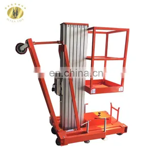 7LSJLI Shandong SevenLift 6m Hydraulic Aluminum Portable Material Electric Mast Tilt Back Man Lift Platform thumbnail-1