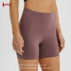 Wholesale Women Fitness Shorts Lycra Spandex Gym Shorts Workout Clothing Manufacturer thumbnail-2