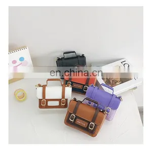 Korean Version of Autumn and Winter 2020 New Pu Retro Shoulder Bag Cute Versatile Straddle Boys and Girls Shoulder Bag thumbnail-1