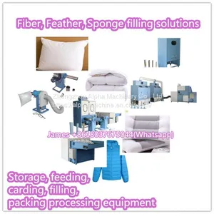 Textile Cotton Pillow Filling Machine Cotton Printed Fabric Processing Line thumbnail-2