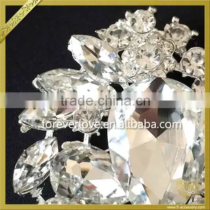 Wholesale Flower Hair Brooches Pins Crystal Rhinestone Lady Men Wedding Brooch FB-027 thumbnail-4