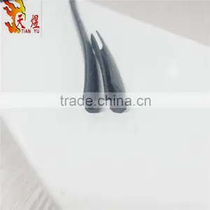 Soft Black u Shape Plastic Edge Trim Strip Cover the Glass and Laminated Board thumbnail-3