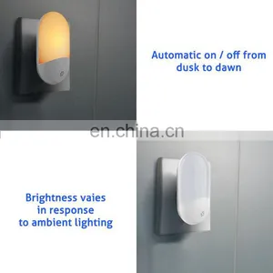 2019 Amazon Hot Sale Plug in 2 Pcs for 1 Pack Motion Activated Warm White Lighting Led Night Light With Light Sensor thumbnail-5