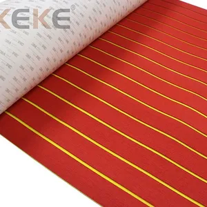 NEKEKE Red+ Yellow Stripe EVA Foam Sheet Boat Yacht Deck Pad Composite Decking thumbnail-4