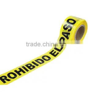 Low Factory Price Non Adhesive Hazard Warning Tape With Word Prohibido el Paso OP013-14 thumbnail-2