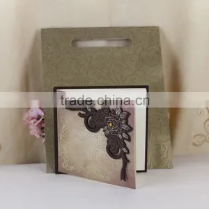 Fashionable Handmade Luxury Wooden Padded Wedding Invitation Cards thumbnail-4
