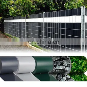 0.19*50m Pvc Material Waterproof Pvc Tarpaulin Plastic Fence Strip Tarp Roll for Garden thumbnail-5