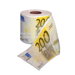 Custom Design Logo Printed Bill Dollar Toilet Paper 50 Euro Money Fancy Printing Toilet Tissue Roll thumbnail-1