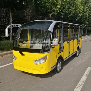 Five Row 14 Seat Electric Sightseeing Bus , Tour Mini Bus thumbnail-1