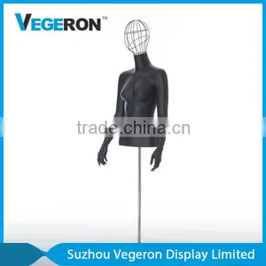 Half Body Female Torso Mannequin With Metal Head thumbnail-2