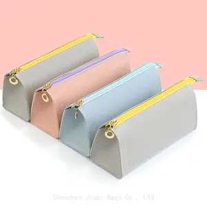 Custom Girls Cute Pencil Case Zipper Large Capacity School Student Pen Bag pu Leather Cosmetic Pouch Office Stationery Bag thumbnail-1