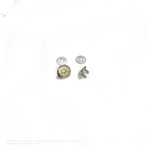 18MM Rolled Nickel Color Embossed Disc-shaped Magnetic Button thumbnail-3