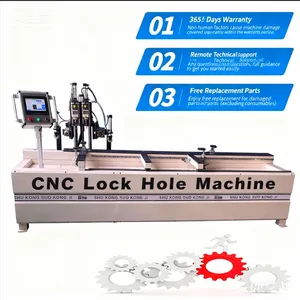 CNC Lock Hole Machine, Door Lock Machine, Fully Automatic Hinge Lock Hole Integrated Machine thumbnail-1