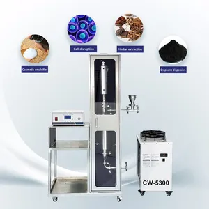 Ultrasonic Homogenizer Pilot Plant Test System Ultrasonic Extraction Machine With Flow Cell and Soundproof Enclosure thumbnail-1