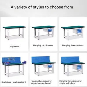 Modular Heavy Duty Metal Workbench for Assembly Line, Overhead LED Support & Tool Hanging System for Electronic Factory, OEM/ODM Supported thumbnail-2