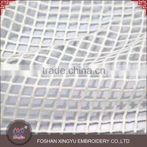 Top Quantity New Product Polyester Chevilled Silk Plaid White Lace Fabric Decoration for Lady Clothing thumbnail-3