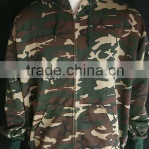 Camouflage HOODED Hunting Fishing Mens Hoodie thumbnail-1