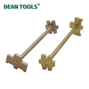 Non-Sparking Double Head Drum Wrench 350mm, 70x70mm/95x70mm Ends, Beryllium Copper Alloy, Anti-Spark Safety Tool thumbnail-2