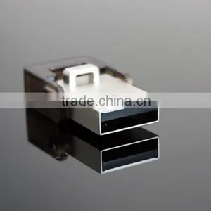 Slim Metal Otg Usb Flash Drive With Plastic Case in Silver Color thumbnail-4
