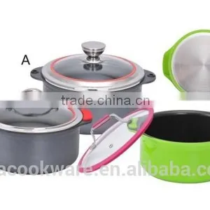 Aluminium Pots Set With Colorful High Temperature Paint thumbnail-1