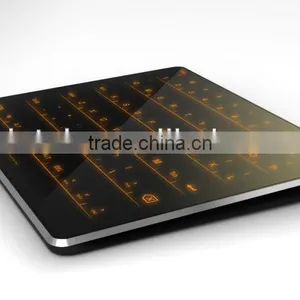 Full Black Colour Polish Glass Material Wireless 2.4g Full Touch Keyboard thumbnail-1