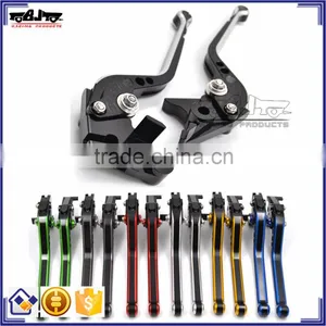 BJ-LS-011 Silver Motocross Aluminum CNC Long Clutch Brake Lever Set for Suzuki GSXR600 GSXR750 GSXR1000 thumbnail-1