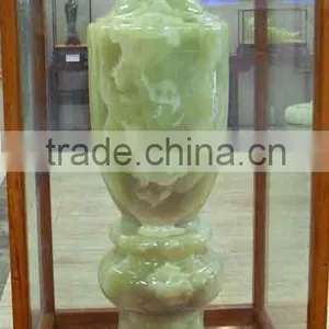 Chinese Marble Onyx Stone Vase thumbnail-1