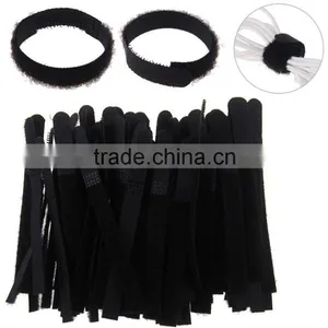 Reusable Nylon Hook Loop Cable Cord Ties Tidy Straps Organiser Black thumbnail-2