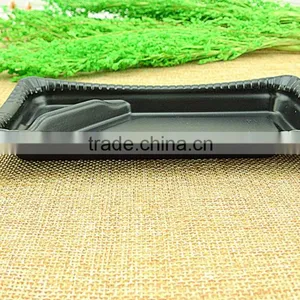 OPS Plastic Disposable Embossing Sushi Box Container Tray With Clear Lid thumbnail-5