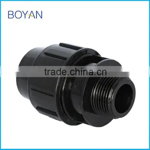 PN16 Plastic Pipe Fitting for Irrigation Black pp Compression Male Adaptor thumbnail-1