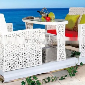 Hotsale Luxury Outdoor Wicker Restaurant Coffee Shop 4-seat Swing Chair Garden thumbnail-2