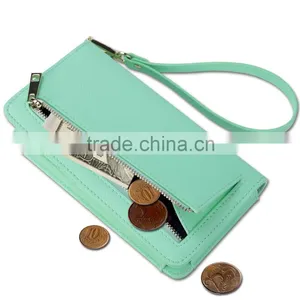 Card Holder Green PU Leather Long Wrist Rope RFID Blocking Hand Bag Ladies Quality Choice Supplier's Choice thumbnail-3