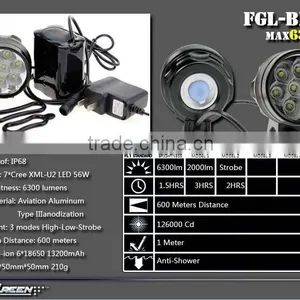Rechargeable 13200mah 18650 7 T6 LED Bicycle Light thumbnail-2