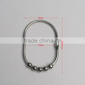 Shower Curtain Hooks With Beads/ High Quality Roller Shower Curtain Rings Shower Curtain Hooks thumbnail-2