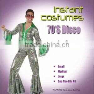 70'S Disco Suit Dancer Mens Fancy Dress 70s Party Uniform Instant Costume thumbnail-1
