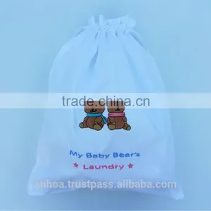 Embroidered Drawstring Laundry Bags With Teddy Bears thumbnail-1