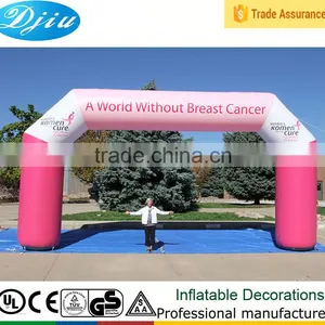 DJ-GM-42 Promotional New Design Advertising Pink Inflatable Arch Logo Customized thumbnail-1