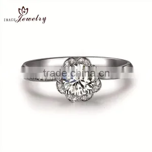 Hot Sale Silver Jewelry 925 Sterling Silver Ring Flower Design thumbnail-1