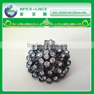 HWM149 Flower Shape Vintage Rhinestone Buttons Guangzhou thumbnail-1