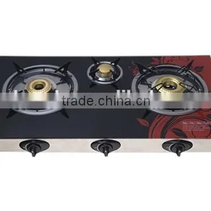 3 Burner Glass Top Gas Stove 8734 thumbnail-1